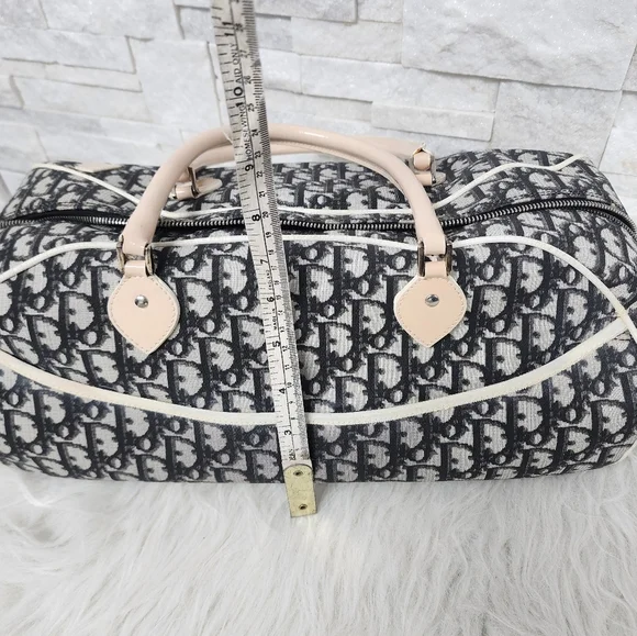 Auth Christian Dior Boston Bowling bag Diorissimo Girly Chic#1 Trotter Bag - Picture 13 of 13